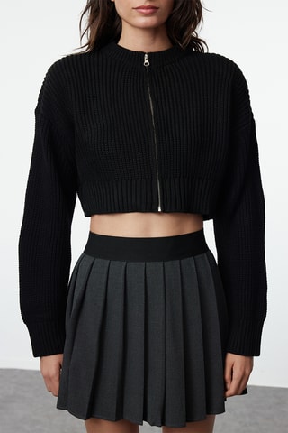 Casaco de malha regular - Preto