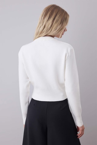 Casaco de malha regular - Branco