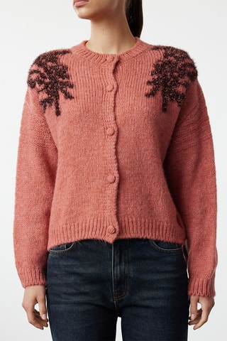 Casaco de malha regular - Vermelho-tijolo