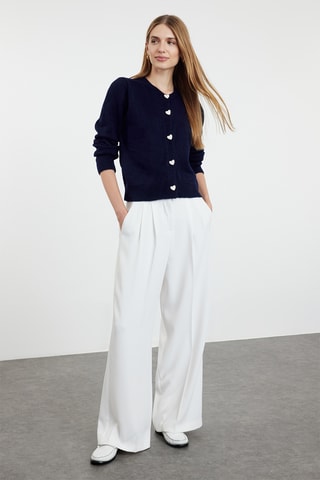 Casaco de malha regular - Azul-marinho