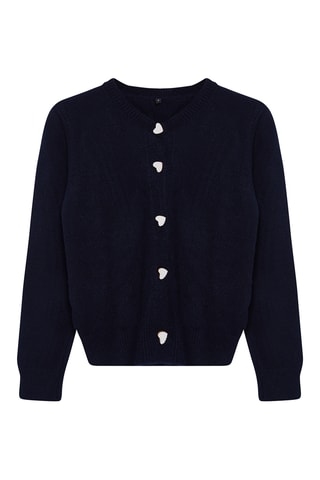 Casaco de malha regular - Azul-marinho