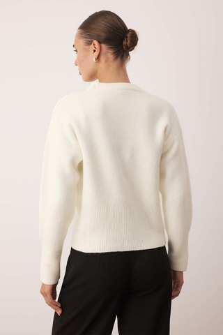 Casaco de malha regular - Branco