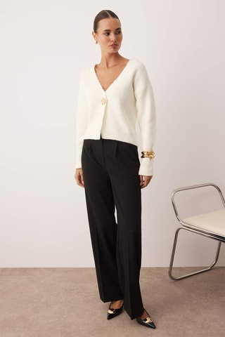 Casaco de malha regular - Branco