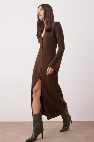 Vestido-camisola - Castanho