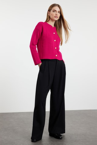 Casaco de malha regular - Vermelho