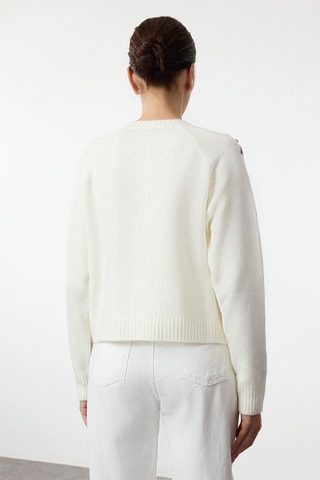 Casaco de malha regular - Branco