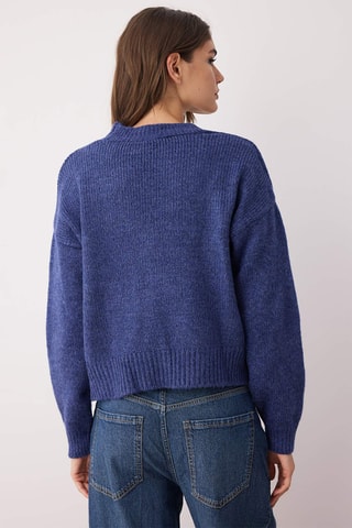 Casaco de malha oversize - Azul