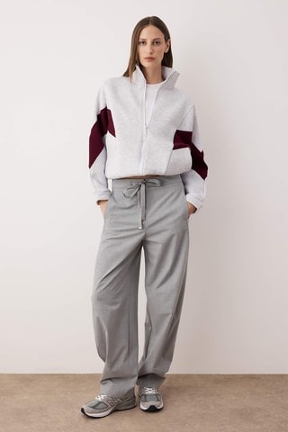 Sweat oversize - Cinzento-claro