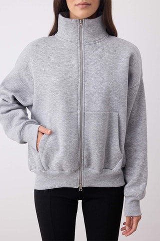 Sweat oversize - Cinzento-claro