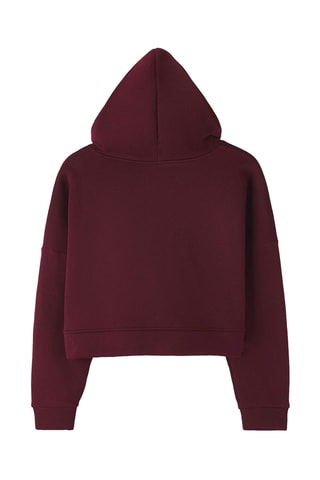 Sweat relaxed com capuz - Bordô