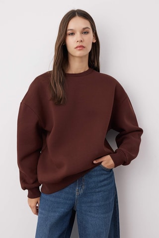 Sweat oversize - Castanho