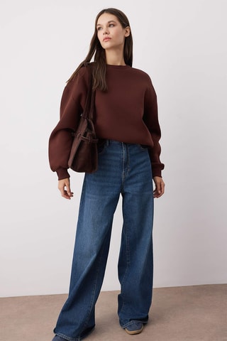 Sweat oversize - Castanho