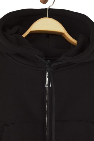 Sweat regular com capuz - Preto