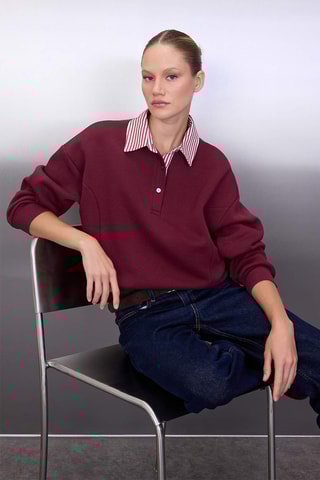 Sweat regular - Bordô