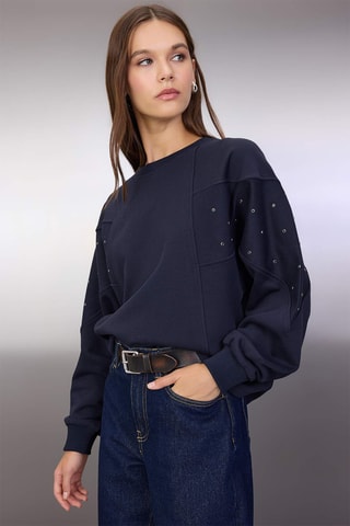 Sweat oversize - Azul-marinho