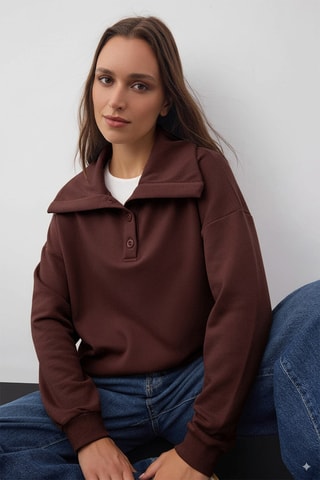 Sweat oversize - Castanho