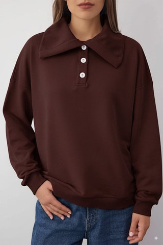 Sweat oversize - Castanho