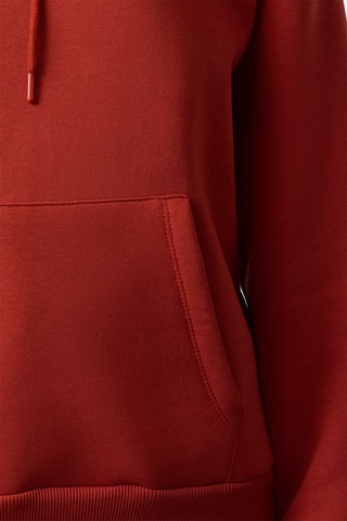 Sweat oversize com capuz - Vermelho-tijolo
