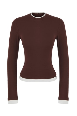 Blusa slim - Castanho