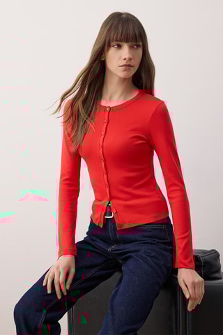 Casaco de malha - Vermelho