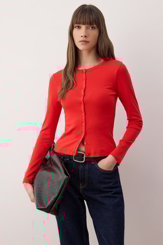 Casaco de malha - Vermelho