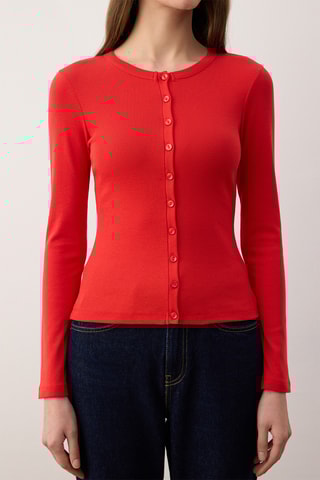 Casaco de malha - Vermelho
