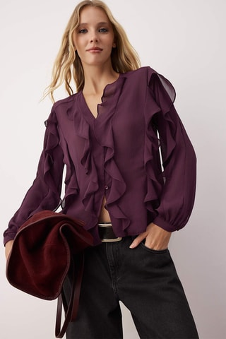 Camisa regular - Bordô