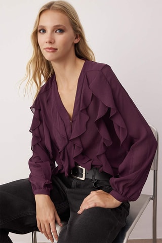 Camisa regular - Bordô