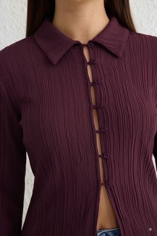Camisa slim - Violeta
