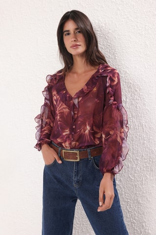 Camisa regular - Violeta