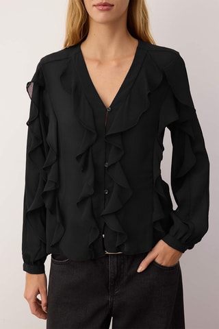 Camisa regular - Preto