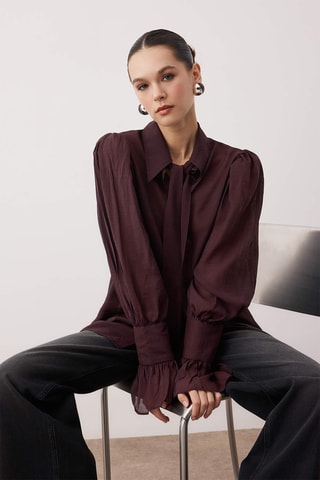 Camisa regular - Bordô