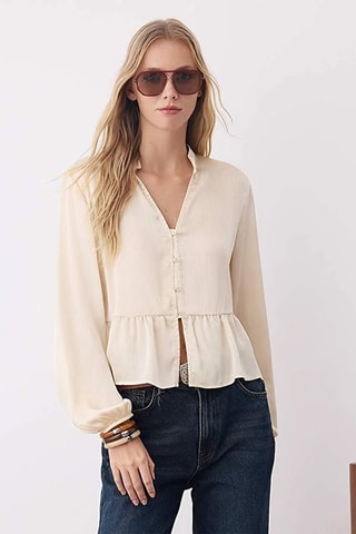 Camisa relaxed - Bege