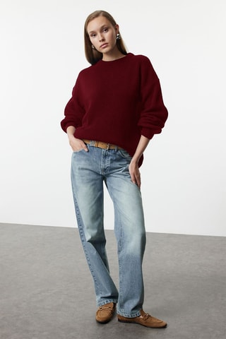 Camisola oversize - Bordô