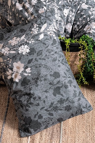 Conjunto de edredão em algodão 140 fios/cm² Comely -  Cinzento e branco