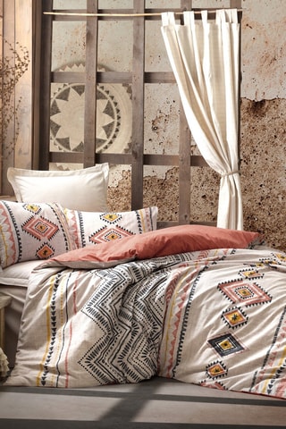 Parure de couette en coton 57 fils/cm² Felix - Ecru