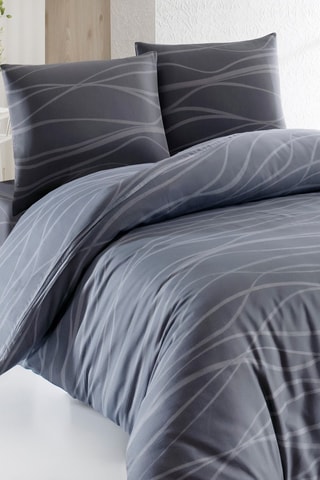 Parure de couette en coton 48 fils/cm² Verda - Anthracite