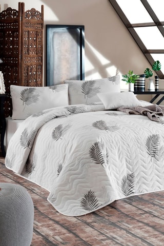 Set Sprei Palma Grijs en Wit