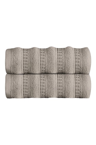 2 Handdoeken Nora - Cappuccino - 50 x 90 cm