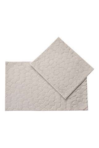 2 Badmatten Rabbit - Beige - 60 x 100 cm en 50 x 60 cm