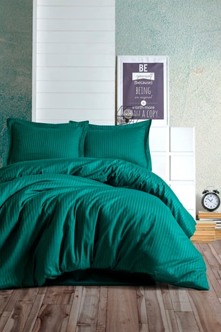 Katoensatijnen Overtrekset 210 draad/cm² - Groen