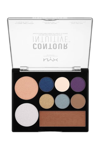 Palet met 9 Kleuren Compact Oogschaduw Contour Intuitive - 04 Jewel Queen - 4,1 g