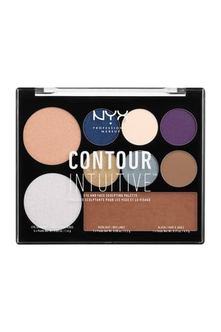 Palet met 9 Kleuren Compact Oogschaduw Contour Intuitive - 04 Jewel Queen - 4,1 g