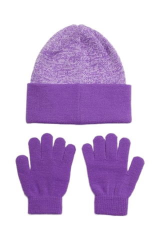 Bonnet et gant Beanie/Glove Combo - Violet