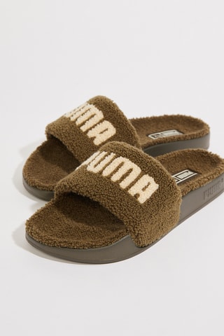 Claquettes fourrées - Marron