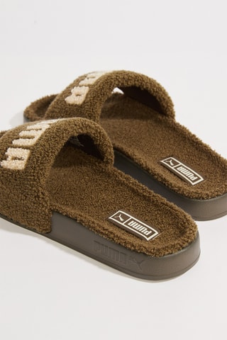 Claquettes fourrées - Marron