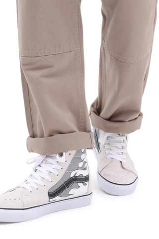 Baskets montantes en cuir SK8-Hi Beige