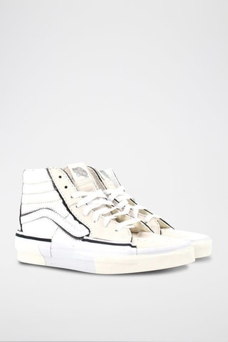 Baskets montantes en cuir SK8-Hi Reconstruct - Ecru