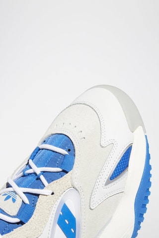 Chaussures de basketball en cuir Streetball II Blanc et bleu cobalt