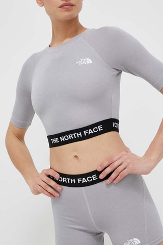 T-shirt cropped d’entraînement - Gris clair